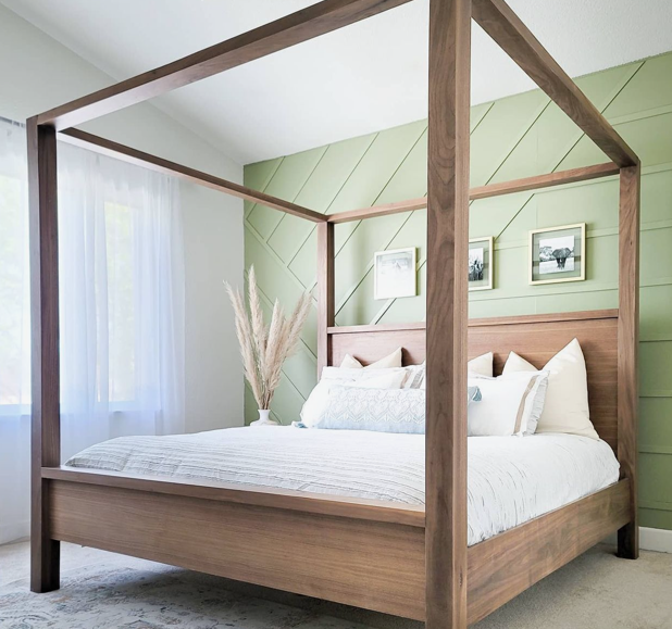 Modern farmhouse shop canopy bed